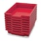 Gratnells Storage Tote Tray, Flame Red, Polypropylene, 8 PK F0109P8 - alternate 1